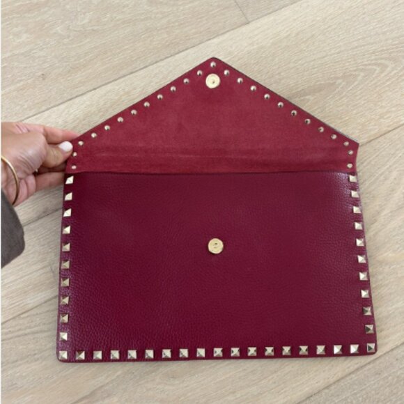 Valentino Garavani Rockstud Large Envelope Clutch Bag - Picture 5 of 6